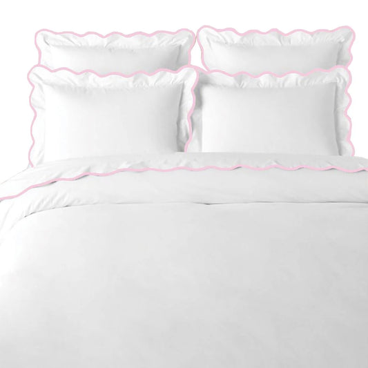 Scalloped Duvet Cover (Pink)by Laura Park