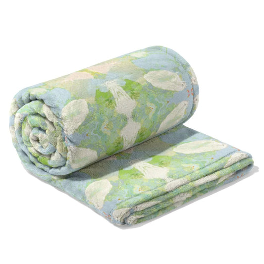 Elephant Falls Fleece Blanket by Laura Park
