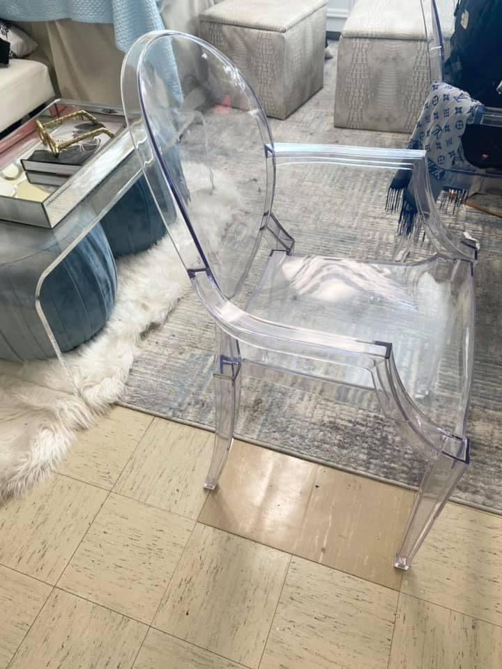 Acrylic Desk Chair with Arms