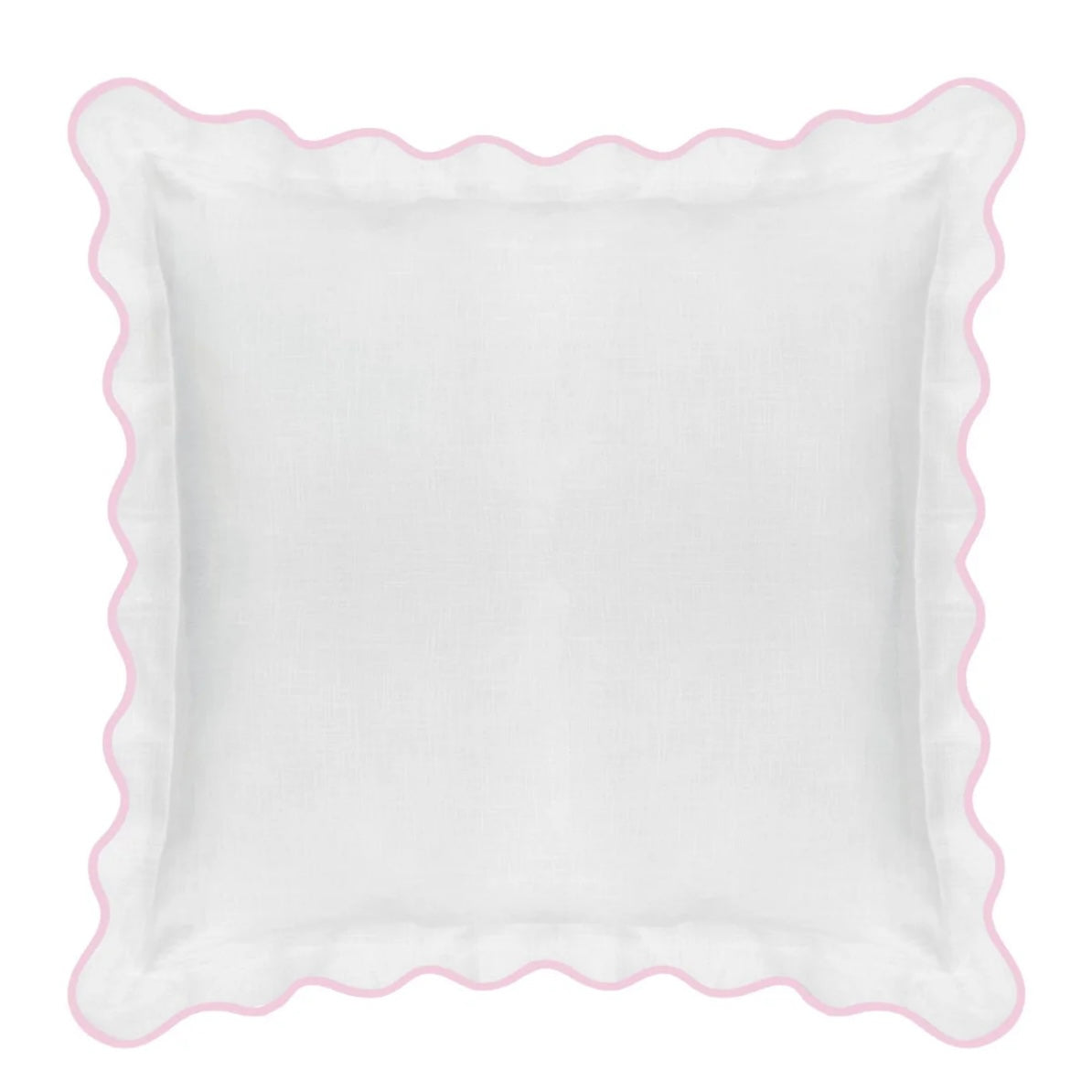 Scalloped Euro Sham - Pink