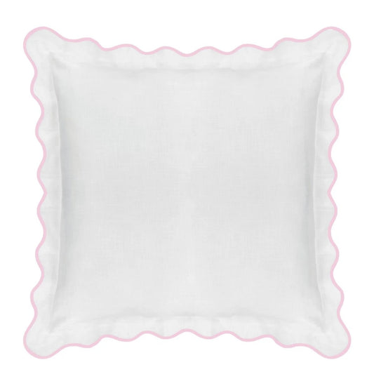 Scalloped Euro Sham - Pink