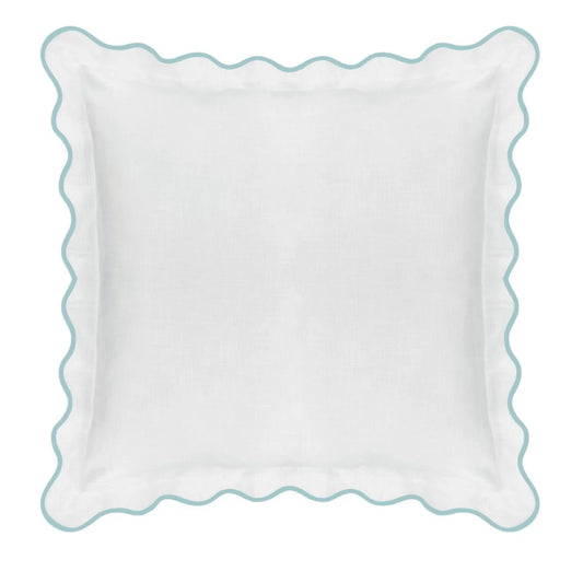 Scalloped Euro Sham - Blue